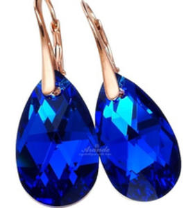 Kryształy kolczyki BLUE COMET RÓŻOWE ZŁOTO SREBRO - 2850370328