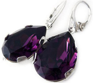 Krysztay Nowe Pikne Unikatowe Kolczyki Amethyst - 2863309686