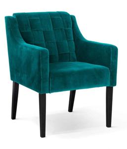 Fotel tapicerowany Trevor kolor turkusowy - 2859165880