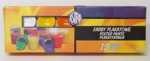 FARBY PLAKATOWE KOMPLET 12 X 20 ML ASTRA - 2871623327