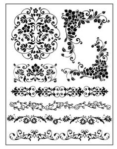 KAUCZUKOWY STEMPEL ORNAMENTY 14x18 CM STAMPERIA WTKCC68 - 2869466658