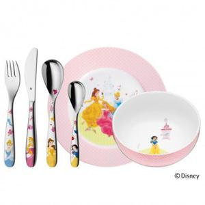 WMF Zestaw dla Dzieci - Sztuce + Porcelana 6 El. - Ksiniczki Disney