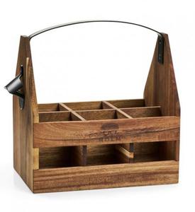 Holm WOODEN Skrzynka na Piwo - Stojak na Butelki z Otwieraczem XL - 2861536520