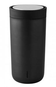 Stelton TO GO CLICK Stalowy Kubek Termiczny 400 ml / Czarny Metalik - 2878589895