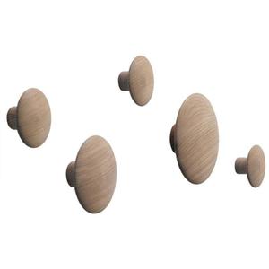 Muuto DOTS Wieszak Drewniany - Zestaw 5 Wieszakw - Db Naturalny - 2861539276