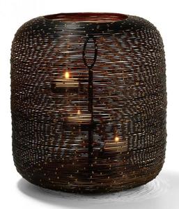 Philippi BOTSWANA Lampion Tealight 36 cm Czarno/Zoty - 2861541112