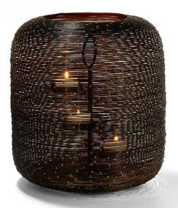 Philippi BOTSWANA Lampion Tealight 36 cm Czarno/Zoty