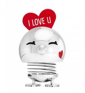 Hoptimist BIMBLE Metalowa Figurka Optymisty z Serduszkiem L Chrom - I Love U - 2866805195