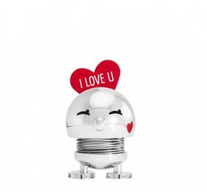 Hoptimist BIMBLE Metalowa Figurka Optymisty z Serduszkiem S Chrom - I Love U - 2866805196