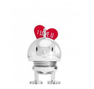 Hoptimist BUMBLE Metalowa Figurka Optymisty z Serduszkiem S Chrom - I Love U - 2866805198