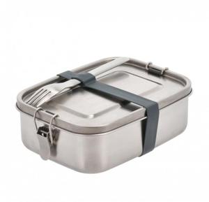 Holm TO GO Stalowy Lunchbox z Widelcem / Srebrny - 2870351153