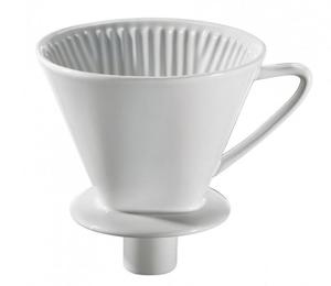 Cilio COFFEE Porcelanowy Filtr do Parzenia Kawy - Rozmiar 4 z Lejkiem / Biay - 2870788957