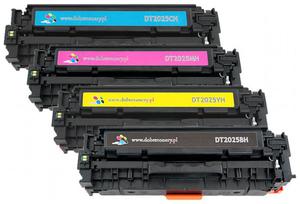 Komplet tonerw zamiennikw DT2025KPLH do HP Color LaserJet CP2020 CP2025 CM2320, pasuje zamiast HP CC530A CC531A CC533A CC532A 304A CMYK, 3500/2800 stron - 2872992307