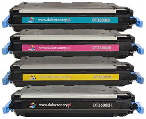 Komplet tonerw zamiennikw DT3600KPLH do HP Color LaserJet 3600 3600dn 3600n, pasuje zamiast HP Q6470A Q6471A Q6473A Q6472A 501A 502A CMYK, 6000/4000 stron - 2872992313