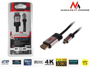 Przewd, kabel microHDMI-HDMI v1.4 1.8m Maclean MCTV-604   A-D - 2060692179