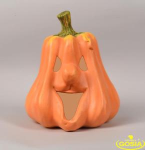 Dynia z nosem - figurka ceramiczna halloween - 2853428117