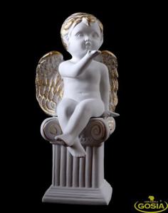Amor duy na kolumnie - figurka ceramiczna - 2858199734
