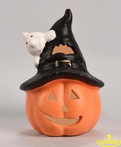 Dynia maa w czapce - figurka ceramiczna halloween - 2862438310