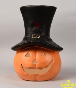 Dynia dua w kapeluszu - figurka ceramiczna halloween - 2862438312