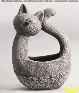 Kot kosz - figurka ceramiczna - 2867335680