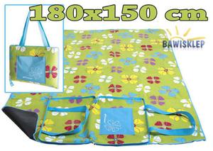 KOC PIKNIKOWY 180x150cm Plaowy FLOWERS SPOKEY - 2823153935