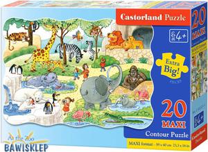 Puzzle 20 el. MAXI Contyour At the Zoo Castorland