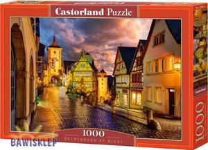 Puzzle 1000 el. Rothenburg at Night Castorland - 2853233570