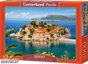 Puzzle 2000 el. Sveti Stefan Montenegro Castorland - 2853233589