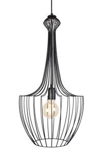 Elegancka czarna lampa do sypialni LUXA S 18851 BL/N - 2877893478