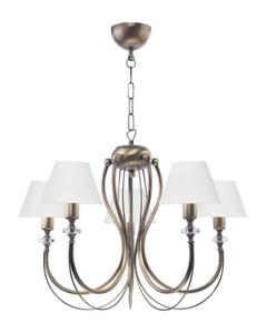 Klasyczna lampa do salonu z abaurami MELENA 11634-ME 5 P/1S/J 5-ramienna - 2877893614