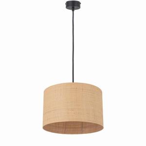 Czarna lampa wiszca w stylu eko JULITA EKO 14W/rattan/CZ/G - 2877894549