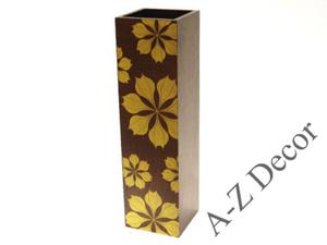 Kwadratowy wazon z drewna ESTRELLA 46cm [002815] - 2861041202