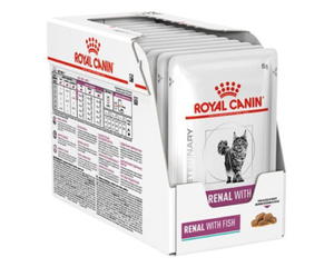 Royal Canin Veterinary Diet Feline Renal Fish, saszetka dla kotw na nerki, 12 x 85g - 2870980400