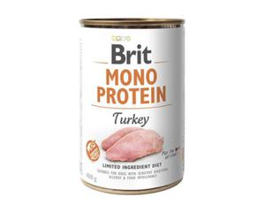Brit Mono Protein Turkey, mokra karma z indykiem dla psa, 400 g - 2870980722