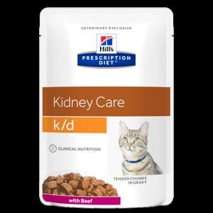 Hill's PD Feline k/d Kidney Care Beef, mokra karma dla kota z chorym nerkami, 12 x 85 g - 2870980940