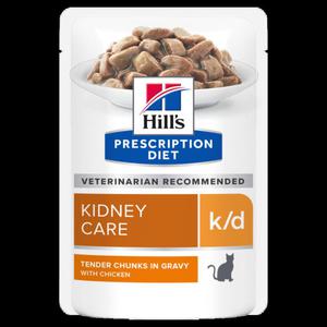 Hill's PD Feline k/d Kidney Care Chicken, saszetki dla kotw na nerki, 12 x 85 g - 2870980942