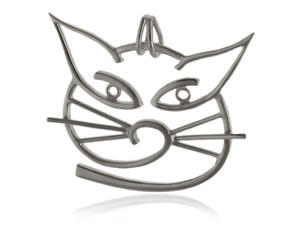 Wisior srebrny duy kot kotek cat w0478- 7,3g. - 2875311247