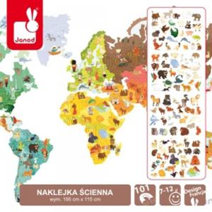 Naklejka cienna XXL 101 magnesw wiat Magneti'Stick - 2853826516