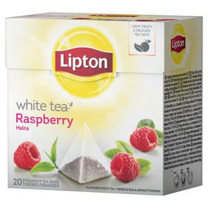 Herbata eksp. LIPTON piramidka White Tea Raspberry - 2847291146