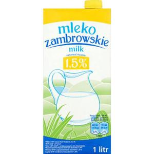 Mleko ZAMBROWSKIE 1l. 1,5% 1 SZT. - 2847291423