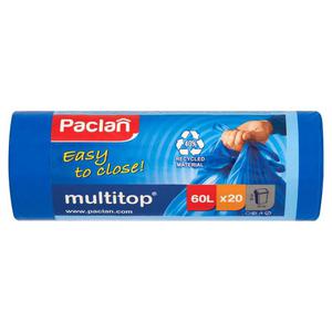 Worki na mieci PACLAN Multitop 60l. niebieskie