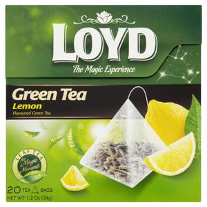 Herbata eksp. LOYD piramid. 20t. Green Lemon