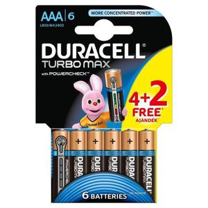 Bateria DURACELL Turbo AAA LR3 op.4 + 2 free - 2847292184