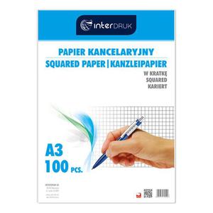 Papier kancelaryjny INTERDRUK A3 op.100ark. kratka - 2825402381