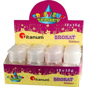 Brokat TITANUM butelka 15g. Mix kolorw 307636 - 2847293451