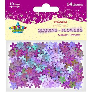 Cekiny TITANUM kwiatki 10mm - fiolet 268289 - 2847293469