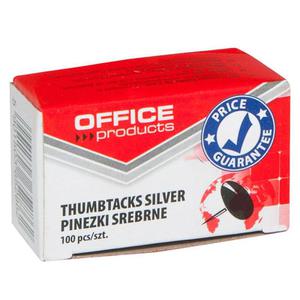 Pinezki OFFICE PRODUCTS srebrne op.100 - 2847295389