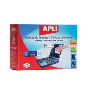 Chusteczki do czyszcz. monitorw APLI AP11828 - 2847295513
