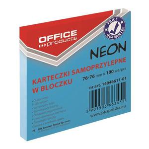 Karteczki samop. OFFICE PRODUCTS 76x76 neon nieb. - 2847297565