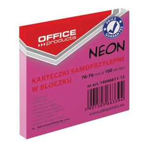 Karteczki samop. OFFICE PRODUCTS 76x76 neon rowy - 2847297569